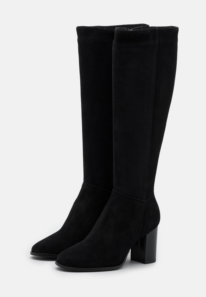 Bottes Anna Field LEATHER Block heel Zip UP Noir Femme | JAR-7913263